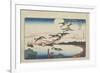 Moonlight at Takanawa, C. 1831-Utagawa Hiroshige-Framed Giclee Print