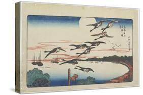 Moonlight at Takanawa, C. 1831-Utagawa Hiroshige-Stretched Canvas