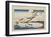 Moonlight at Takanawa, C. 1831-Utagawa Hiroshige-Framed Giclee Print