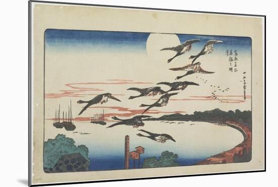 Moonlight at Takanawa, C. 1831-Utagawa Hiroshige-Mounted Giclee Print