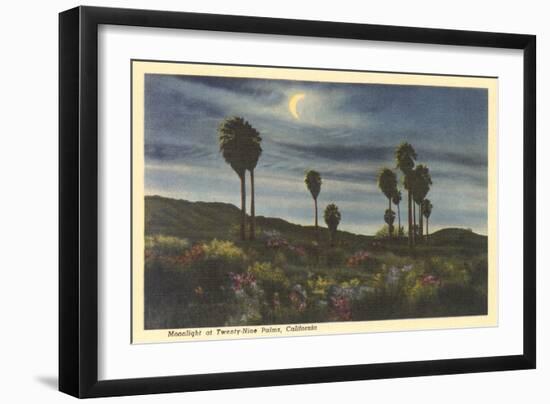 Moonlight at Twenty-Nine Palms-null-Framed Art Print