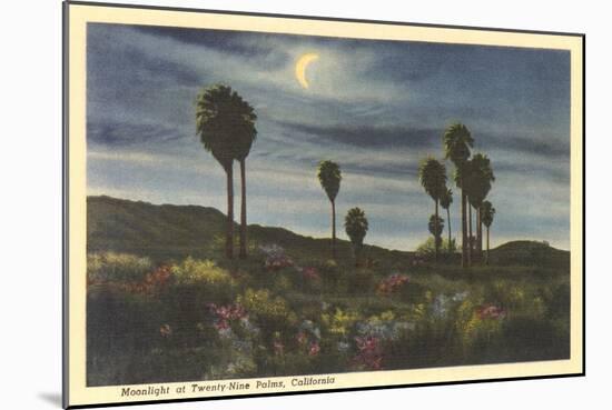 Moonlight at Twenty-Nine Palms-null-Mounted Art Print