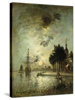 Moonlight; Clair de Lune-Johan Barthold Jongkind-Stretched Canvas