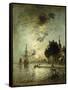 Moonlight; Clair de Lune-Johan Barthold Jongkind-Framed Stretched Canvas