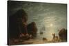 Moonlight Coastal Scene, 1836-Robert Salmon-Stretched Canvas