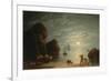 Moonlight Coastal Scene, 1836-Robert Salmon-Framed Giclee Print