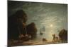 Moonlight Coastal Scene, 1836-Robert Salmon-Mounted Giclee Print