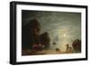 Moonlight Coastal Scene, 1836-Robert Salmon-Framed Giclee Print