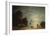 Moonlight Coastal Scene, 1836-Robert Salmon-Framed Giclee Print