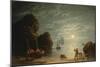 Moonlight Coastal Scene, 1836-Robert Salmon-Mounted Giclee Print