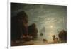 Moonlight Coastal Scene, 1836-Robert Salmon-Framed Giclee Print