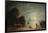 Moonlight Coastal Scene, 1836-Robert Salmon-Framed Giclee Print