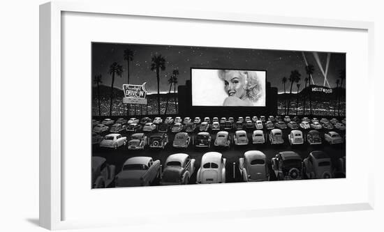 Moonlight Drive-In-Shawn Mackey-Framed Giclee Print