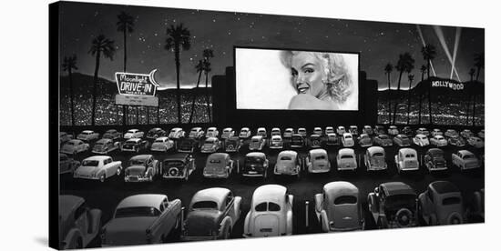 Moonlight Drive-In-Shawn Mackey-Framed Stretched Canvas