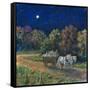 Moonlight Hayride-Edgar Jerins-Framed Stretched Canvas