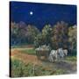 Moonlight Hayride-Edgar Jerins-Stretched Canvas