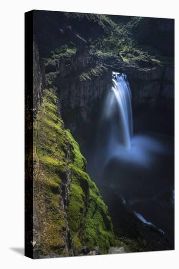 Moonlight Illuminates the Cliffs of Palouse Falls on a Clear Spring Night in Eastern Washington-Ben Herndon-Stretched Canvas