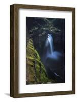 Moonlight Illuminates the Cliffs of Palouse Falls on a Clear Spring Night in Eastern Washington-Ben Herndon-Framed Photographic Print