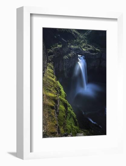 Moonlight Illuminates the Cliffs of Palouse Falls on a Clear Spring Night in Eastern Washington-Ben Herndon-Framed Photographic Print