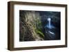 Moonlight Illuminates the Cliffs of Palouse Falls on a Clear Spring Night in Eastern Washington-Ben Herndon-Framed Photographic Print