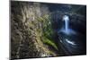 Moonlight Illuminates the Cliffs of Palouse Falls on a Clear Spring Night in Eastern Washington-Ben Herndon-Mounted Photographic Print