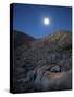 Moonlight Illuminates the Rugged Terrain of Bow Willow Canyon, California-null-Stretched Canvas