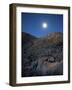 Moonlight Illuminates the Rugged Terrain of Bow Willow Canyon, California-null-Framed Photographic Print