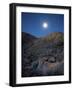 Moonlight Illuminates the Rugged Terrain of Bow Willow Canyon, California-null-Framed Photographic Print