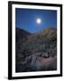 Moonlight Illuminates the Rugged Terrain of Bow Willow Canyon, California-null-Framed Photographic Print