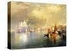 Moonlight in Venice-Thomas Moran-Stretched Canvas