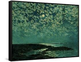 Moonlight, Isle of Shoals, 1892-Childe Hassam-Framed Stretched Canvas