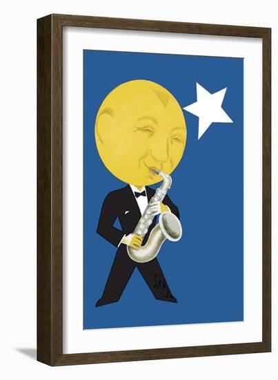 Moonlight Jazz-null-Framed Art Print