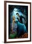 Moonlight Kiss-J.J. Brando-Framed Art Print