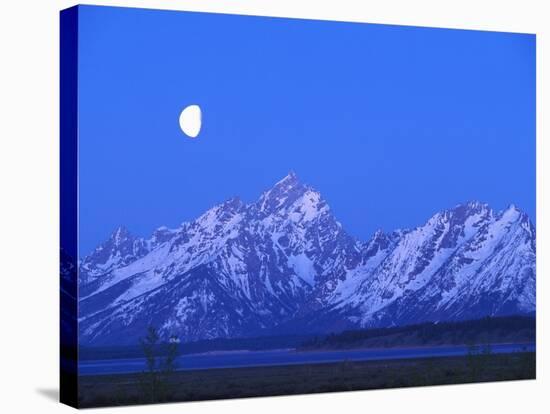 Moonlight on Grand Teton Range, Wyoming, USA-Stefano Amantini-Stretched Canvas