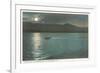 Moonlight on Lake George, New York-null-Framed Premium Giclee Print