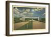 Moonlight on Pennsylvania Turnpike-null-Framed Art Print