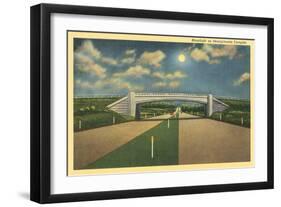 Moonlight on Pennsylvania Turnpike-null-Framed Art Print