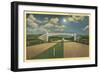 Moonlight on Pennsylvania Turnpike-null-Framed Art Print