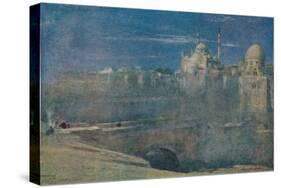 'Moonlight on the Citadel, Cairo', c1890-Albert Goodwin-Stretched Canvas