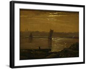 Moonlight on the Elbe, 1830-Carl Gustav Carus-Framed Giclee Print