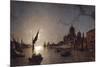 Moonlight on the Grand Canal, Venice-Henry Pether-Mounted Giclee Print