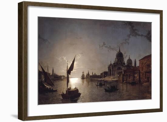 Moonlight on the Grand Canal, Venice-Henry Pether-Framed Giclee Print