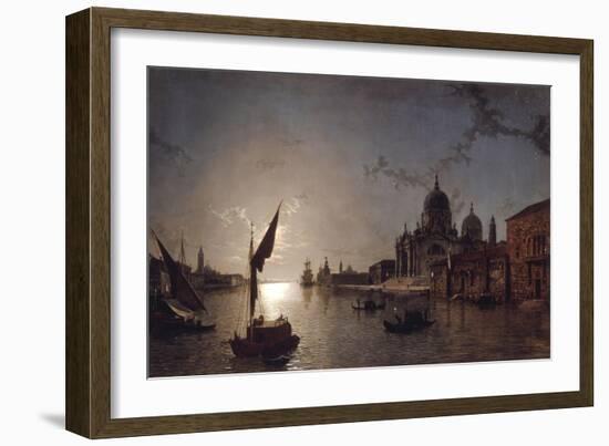 Moonlight on the Grand Canal, Venice-Henry Pether-Framed Giclee Print