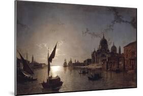 Moonlight on the Grand Canal, Venice-Henry Pether-Mounted Giclee Print