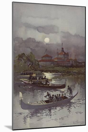 Moonlight on the Lagoons-null-Mounted Giclee Print