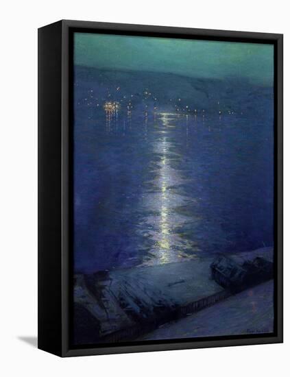 Moonlight on the River, 1919-Lowell Birge Harrison-Framed Stretched Canvas