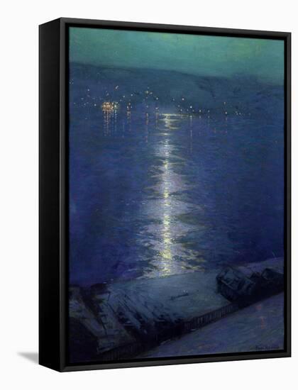 Moonlight on the River, 1919-Lowell Birge Harrison-Framed Stretched Canvas
