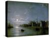 Moonlight on the Thames-Henry Pether-Stretched Canvas