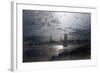 Moonlight over Luebeck-Louis Douzette-Framed Giclee Print