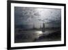 Moonlight over Luebeck-Louis Douzette-Framed Giclee Print